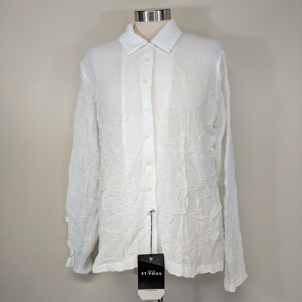 Crinkle Fabric 1990s Et Vous Blouse Brand New Deadstock